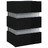 Mesa de Cabeceira C/ Leds 45x35x67cm Aglomerado Preto Brilhante