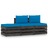 Conjunto Lounge Jardim + Almofadões Madeira Impreg. Cinzento 3 pcs