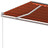 Toldo Retrátil Manual 450x350 cm Laranja e Castanho