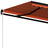 Toldo Retrátil Manual 450x350 cm Laranja e Castanho