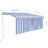 Toldo Autom. C/ Estore/led/sensor Vento 3,5x2,5m Azul/branco