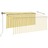 Toldo Autom. C/ Estore/led/sensor Vento 3,5x2,5m Amarelo/branco