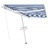 Toldo Retrátil Manual com LED 450x300 cm Azul e Branco