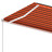 Toldo Retrátil Manual Independente 450x350cm Laranja e Castanho