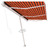 Toldo Retrátil Manual Independente 600x350cm Laranja e Castanho