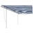 Toldo Retrátil Manual com Postes 6x3,5 M Azul e Branco