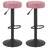 Bancos de Bar 2 pcs Veludo Rosa