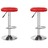 Bancos de Bar 2 pcs Couro Artificial Vermelho