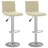 Bancos de Bar 2 pcs Veludo Cor Creme