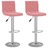 Bancos de Bar 2 pcs Veludo Rosa