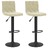 Bancos de Bar 2 pcs Veludo Cor Creme