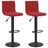 Bancos de Bar 2 pcs Veludo Vermelho Tinto