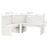 Conjunto Lounge de Jardim Pinho Maciço Branco 3 pcs