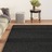 Tapete Shaggy de pelo Alto 80x150 cm Preto