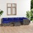 Conjunto Lounge de Jardim C/ Almofadões Vime Pe Cinza 7 pcs