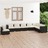 Conjunto Lounge de Jardim C/ Almofadões Vime Pe Preto 8 pcs