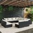 Conjunto Lounge de Jardim C/ Almofadões Vime Pe Preto 11 pcs