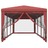 Tenda P/ Festas C/ 8 Paredes Laterais Rede 3x9 M Pead Vermelho