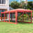 Tenda P/ Festas C/ 8 Paredes Laterais Rede 3x9 M Pead Vermelho