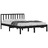 Estrutura de Cama Dupla 4FT6 135x190 cm Pinho Maciço Preto