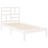 Estrutura Cama Pequena Solteiro 75x190 cm Madeira Maciço Branco