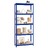 5-Layer Storage Shelf Blue Steel&madeira de Engenharia