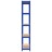 5-Layer Storage Shelf Blue Steel&madeira de Engenharia