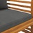 Conjunto Lounge de Jardim com Almofadões Acácia Maciça 3 pcs