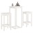 Conjunto de Bar Pinho Maciço Branco 3 pcs