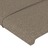 Cabeceira Cama 4 pcs Tecido 100x5x78/88 cm Cinzento-acastanhado