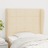 Cabeceira de Cama C/ Abas Tecido 103x23x118/128 cm Creme