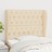 Cabeceira de Cama C/ Abas Tecido 103x23x118/128 cm Creme