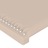 Cabeceira Cama C/ Abas Couro Artif. 203x16x118/128cm Cappuccino