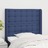 Cabeceira de Cama C/ Abas Tecido 103x16x118/128 cm Azul