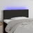 Cabeceira de Cama C/ Luzes LED Tecido 90x5x78/88 cm Preto