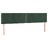 Cabeceira de Cama C/luzes LED Veludo 160x5x78/88cm Verde-escuro