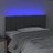 Cabeceira de Cama C/ Luzes LED Tecido 80x5x78/88cm Cinza-escuro