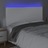 Cabeceira Cama C/ LED Couro Artificial 200x5x118/128 cm Branco