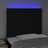 Cabeceira Cama C/ LED Tecido 80x5x118/128 cm Preto