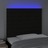 Cabeceira de Cama C/ LED Tecido 90x5x118/128cm Preto