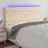 Cabeceira Cama C/ Luzes LED Tecido 200x7x118/128 cm Cor Creme