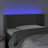 Cabeceira Cama C/ Luzes LED Veludo 83x16x78/88cm Cinza-escuro