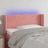 Cabeceira de Cama C/ Luzes LED Veludo 93x16x78/88 cm Rosa