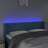 Cabeceira Cama C/ Luzes LED Veludo 147x16x78/88 cm Azul-escuro