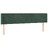 Cabeceira Cama C/ Luzes LED Veludo 163x16x78/88 cm Verde-escuro