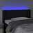 Cabeceira de Cama C/ Luzes LED Veludo 93x16x78/88 cm Preto