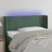 Cabeceira Cama C/ Luzes LED Veludo 103x16x78/88 cm Verde-escuro