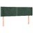 Cabeceira Cama C/ Luzes LED Veludo 147x16x78/88 cm Verde-escuro