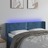 Cabeceira Cama C/ Luzes LED Veludo 147x16x78/88 cm Azul-escuro