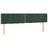 Cabeceira Cama C/ Luzes LED Veludo 163x16x78/88 cm Verde-escuro